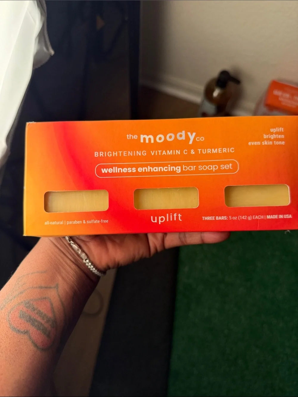 The Moody Co. Uplift Wellness Bar Soap Set - Orange Gradient